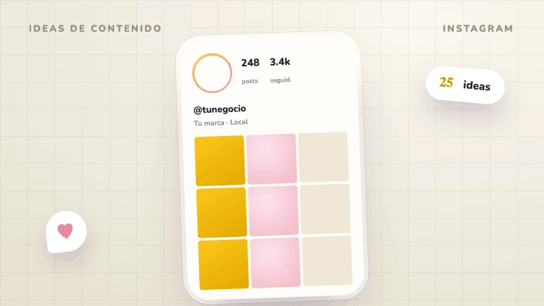 Ilustración de Zander con ideas de contenido de Instagram para un negocio local