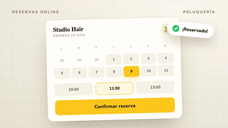 Ilustración de Zander sobre webs con reservas para peluquerías y barberías