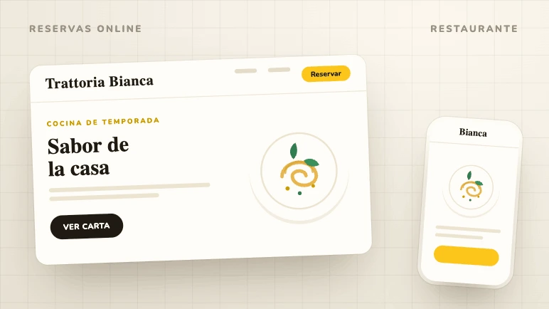 Ilustración de Zander sobre páginas web para restaurantes