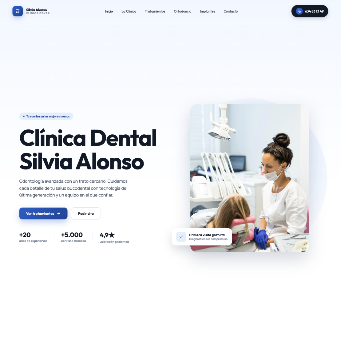 Diseño web para Clínica Dental Silvia Alonso con cita online integrada