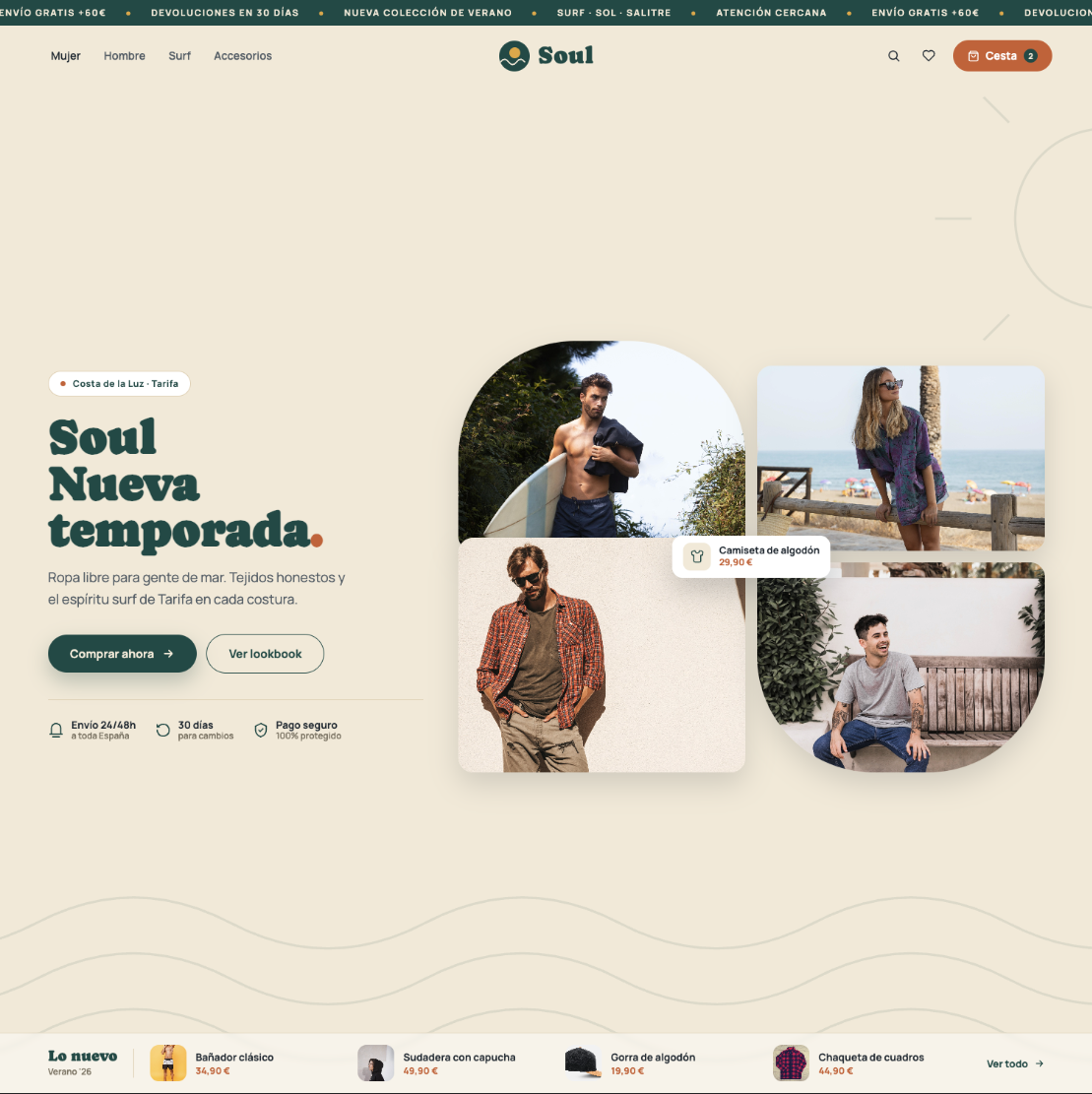 Tienda online Soul, ropa de surf y lifestyle de Tarifa